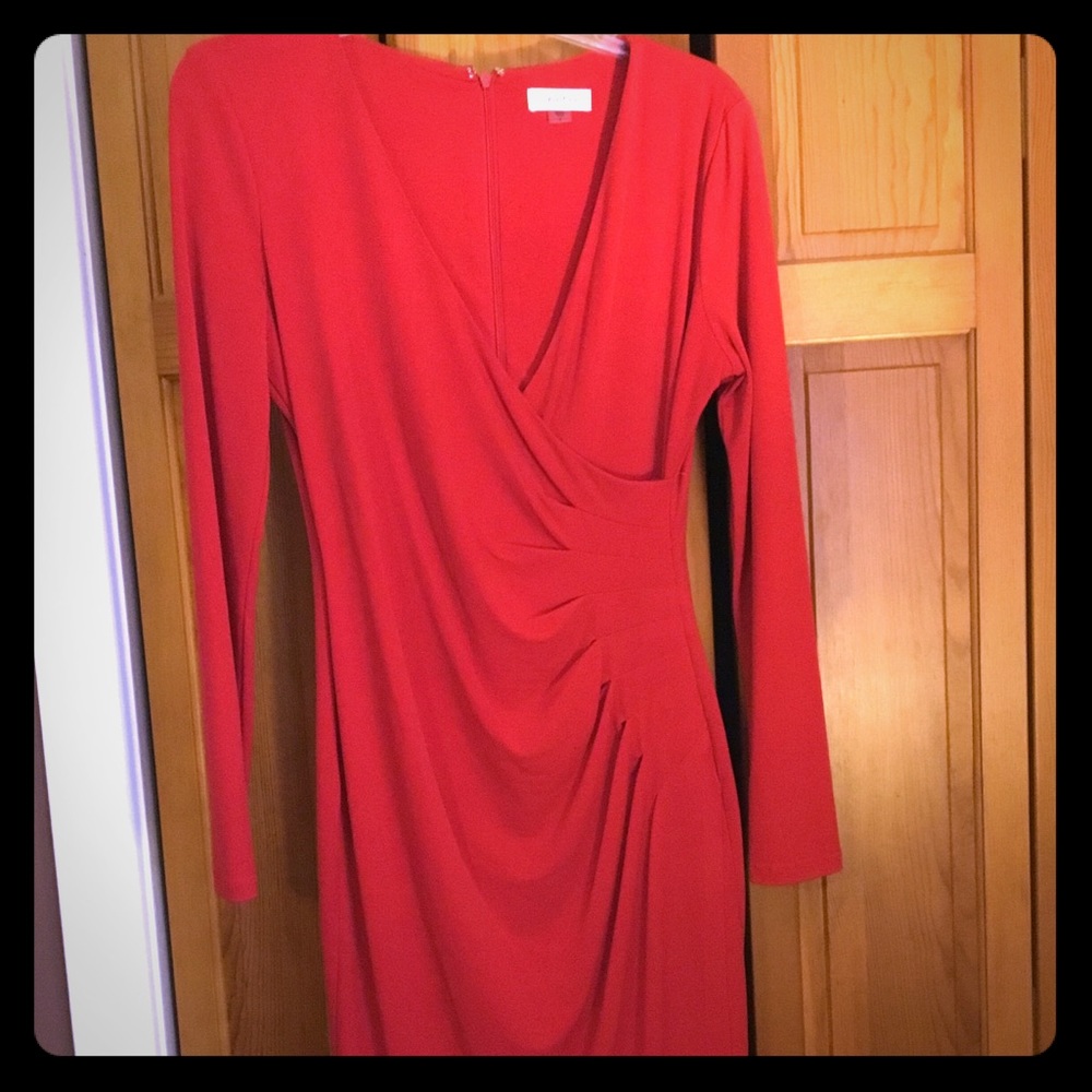 Red Calvin Klein dress